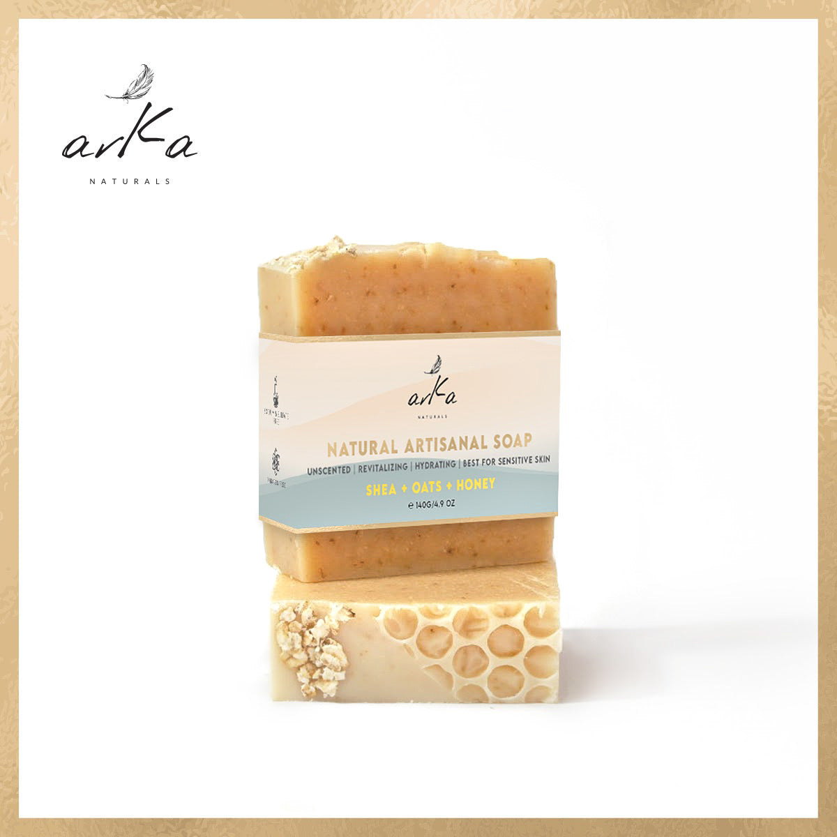 Shea Oats & Honey Natural Handcrafted Soap | Unscented